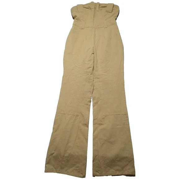 MURCI Size 4 Cotton Khaki Strapless Jumpsuit NEW - Picture 1 of 16